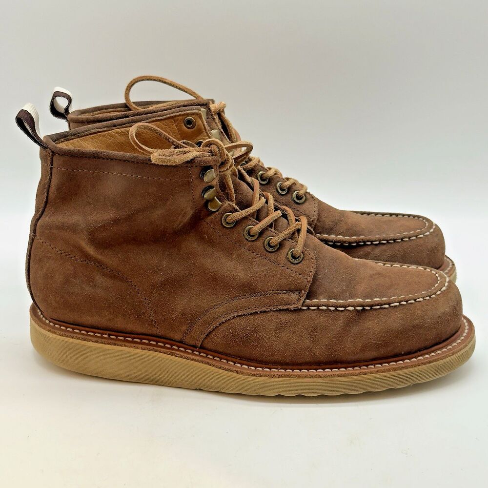 Coach Derek Moc Toe Chukka Men's 11 M Brown Suede Leather Lined Lace Up Boots